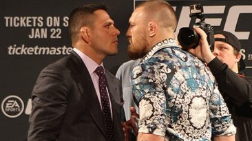 Rafael dos Anjos reacts to the recent photos of Conor McGregor: “Why is he out of the pool? He looks so different”