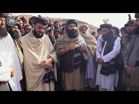 Haqqani lays foundation stone for complex marking Khost prisoner-swap site