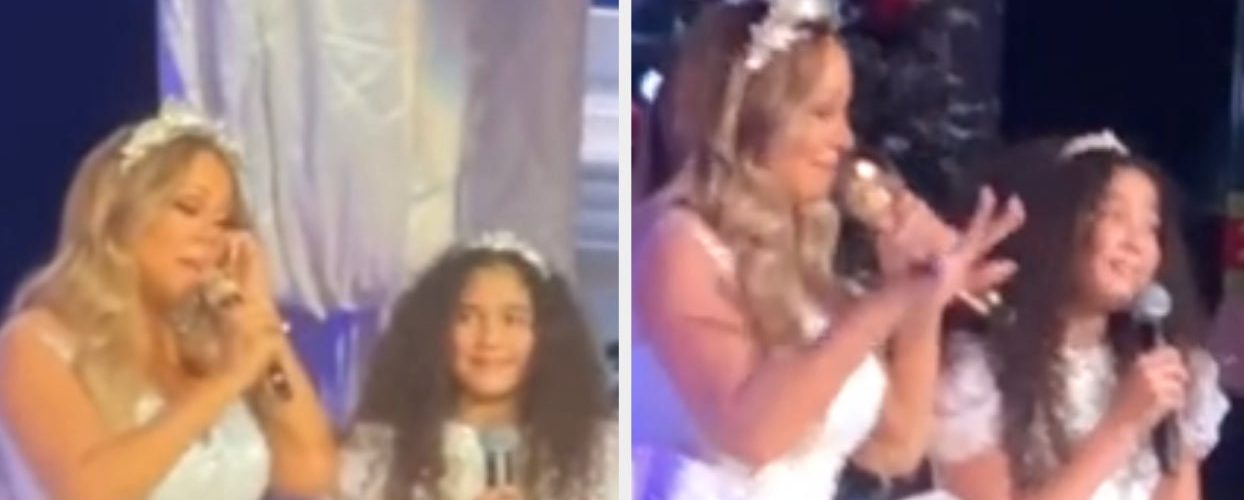 Mariah Carey And Her 11-Year-Old Daughter Monroe Hit Whistle Notes Together At Her Christmas Show