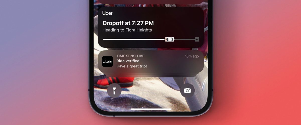 Uber and Uber Eats now rolling out Live Activities for the Lock Screen and iPhone 14 Pro’s Dynamic Island