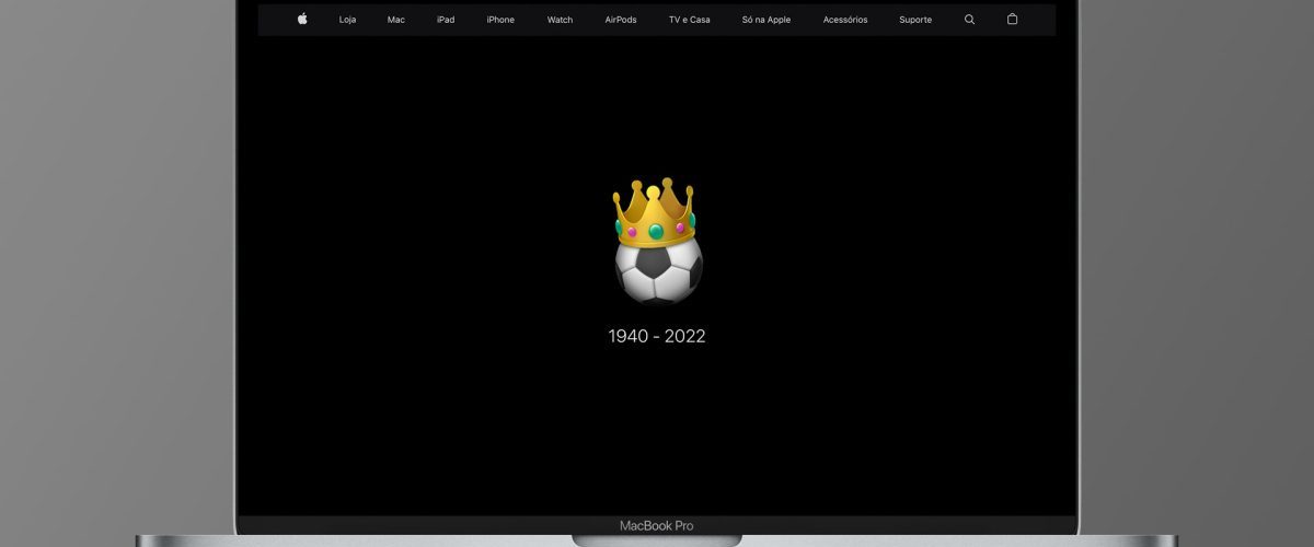 Apple updates its Brazilian homepage with a tribute to soccer player Pelé