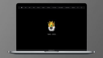 Apple updates its Brazilian homepage with a tribute to soccer player Pelé