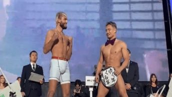 VIDEO | Johnny Case has hilarious weigh-in with naked Nobumitsu Osawa for Bellator vs. RIZIN event