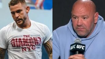 Dustin Poirier reacts to Dana White slapping his wife on NYE: “You should never put your hands on a woman”