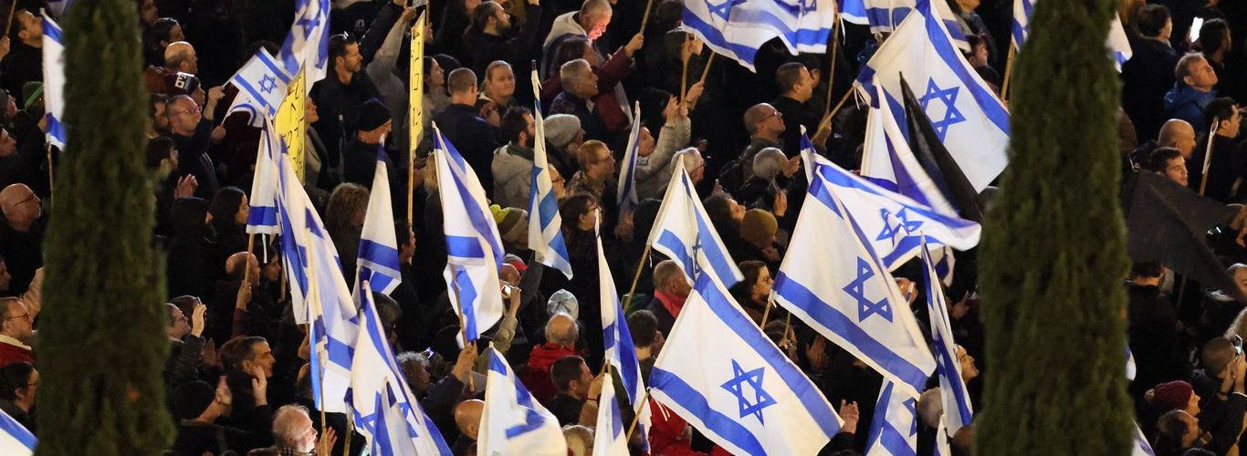 Tens of thousands in Israel rally against Netanyahu’s far-right government