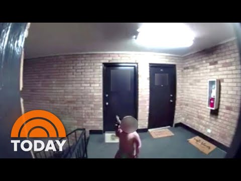 Toddler seen waving gun at apartment complex in security video