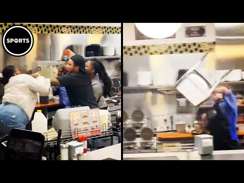 Insane Waffle House Fight Shows Customers & Workers Going At It