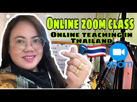 Teaching online in Thailand || online class via zoom || teaching young learners via zoom