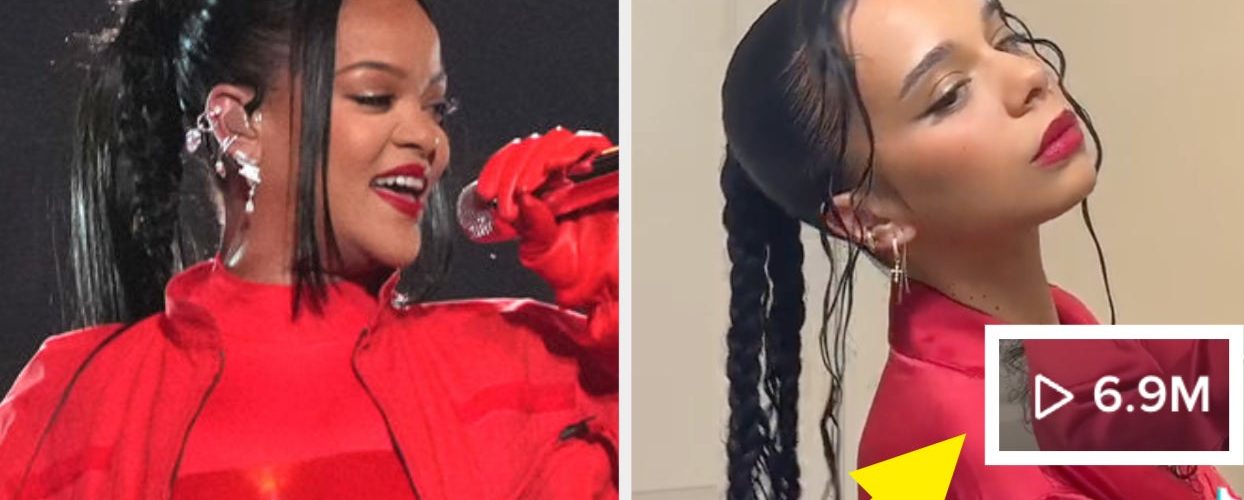 The Internet Is Obsessed With Rihanna’s Super Bowl Hairstyle, And This TikToker Revealed How You Can Recreate It