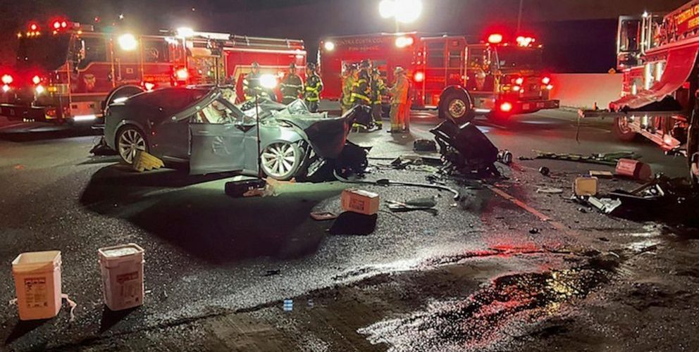 Tesla driver killed after plowing into firetruck on freeway