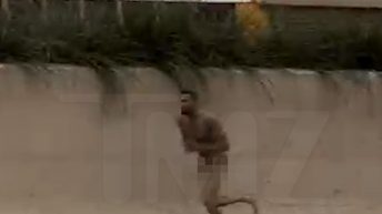 Video Shows Man Running Naked Along Texas Freeway