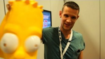 MATT SMITH Walks Comic-Con Floor Disguised as Bart Simpson – San Diego 2013