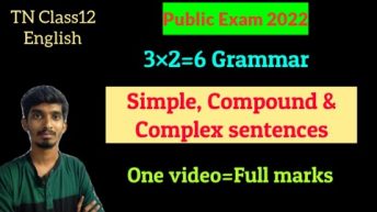 Simple, Compound & Complex sentences explanation in tamil|Public Exam 2022