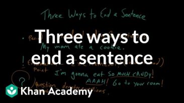 Three ways to end a sentence | Punctuation | Khan Academy