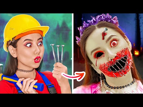 HALLOWEEN MAKEUP AND COSTUMES DIY IDEAS || Spooky SFX Makeup Tutorials! Pranks On Friends by 123 GO!