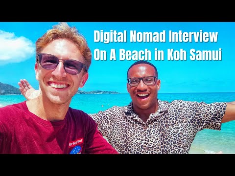 Digital Nomad Interview on the Beach in Koh Samui with Desmond Dixon