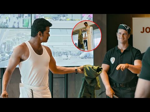 Thalapathy Vijay Trending Blockbuster Airport Checking Scene | Movie Temple