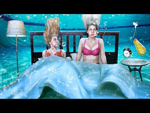 Living in Underwater House for 24 Hours!