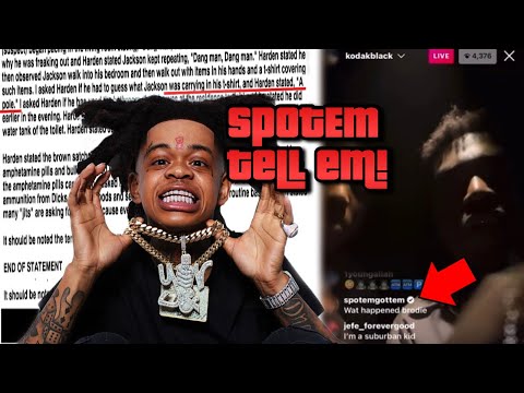 THE STORY OF SPOTEMGOTTEM SNITCHING ON Y&R MOOKEY: KODAK BLACK LAUGHS ABOUT IT ON LIVE