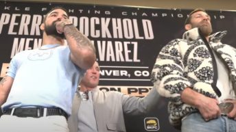 VIDEO | Mike Perry picks nose, wipes it on Luke Rockhold’s sweater in first faceoff ahead of BKFC 41