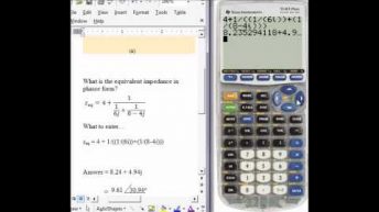 Complex Numbers and Phasors on the TI-83