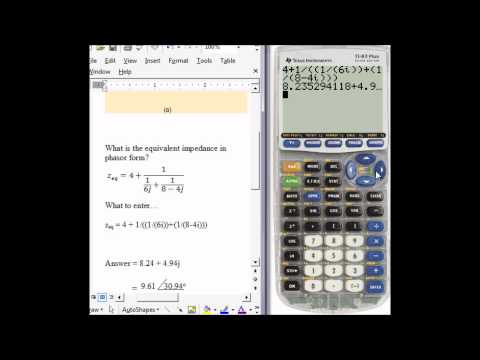 Complex Numbers and Phasors on the TI-83