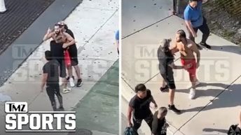 Jorge Masvidal Gets In Heated Altercation Outside UFC 287 Weigh-Ins, Held Back | TMZ Sports