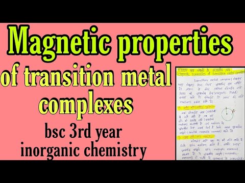 magnetic properties of transition metal complexes, magnetic behaviour, types of magnetic behaviour