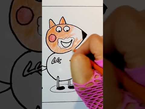 Peppa pig colouring for kids | step by step painting | learn how to draw for kids