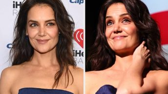 Katie Holmes Just Addressed That Infamous Dress-Over-Jeans Jingle Ball Look