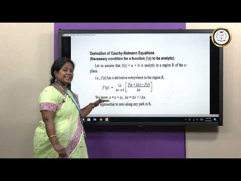 FUNCTIONS OF A COMPLEX VARIABLE – Dr. G. Uma