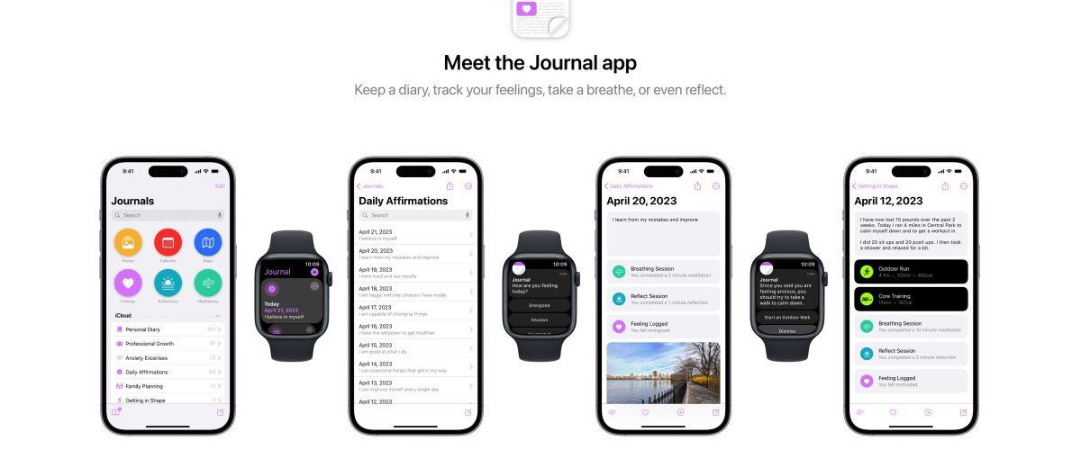 Concept imagines iOS 17’s rumored ‘Journal’ app design