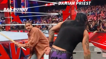 Bad Bunny Attacks WWE’s Damian Priest On Raw, Sets Street Fight At Backlash