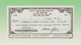 Steve Jobs signed check up for auction alongside NeXT business card