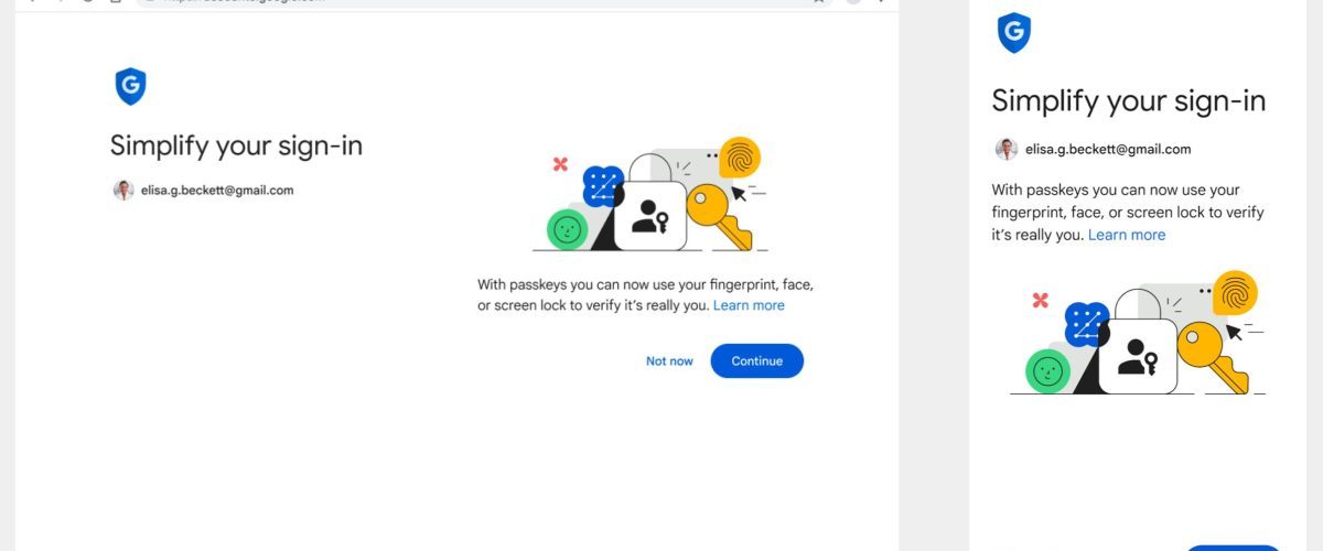 You can now use passkeys to sign into your Google Account
