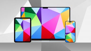 Download this colorful geometric iPhone and Mac wallpaper from Basic Apple Guy