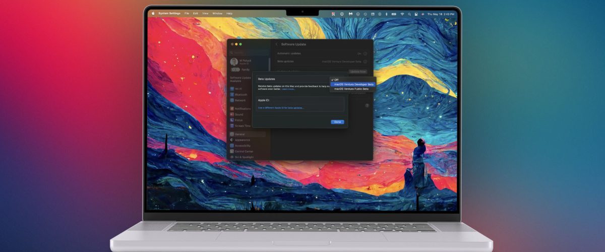 How to enable macOS betas from System Settings with 13.4