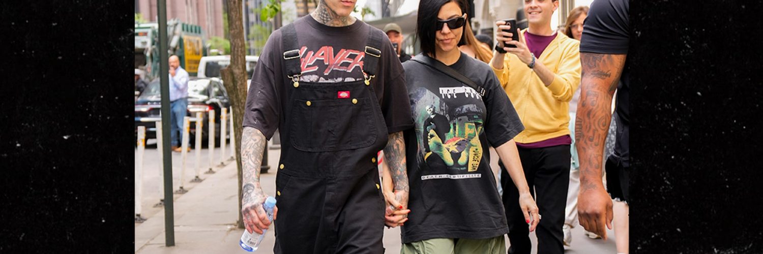 Kourtney Kardashian & Travis Barker Out In NYC, Together For Blink-182 Tour