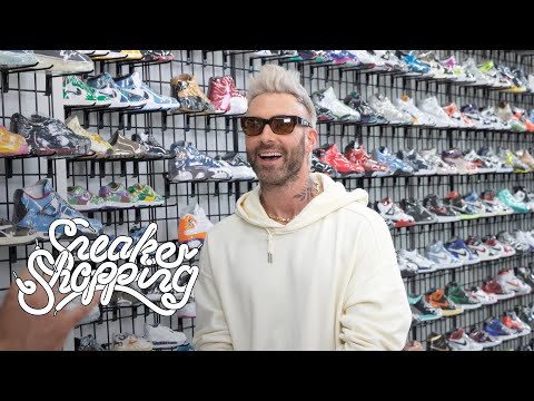 Adam Levine Goes Sneaker Shopping With Complex