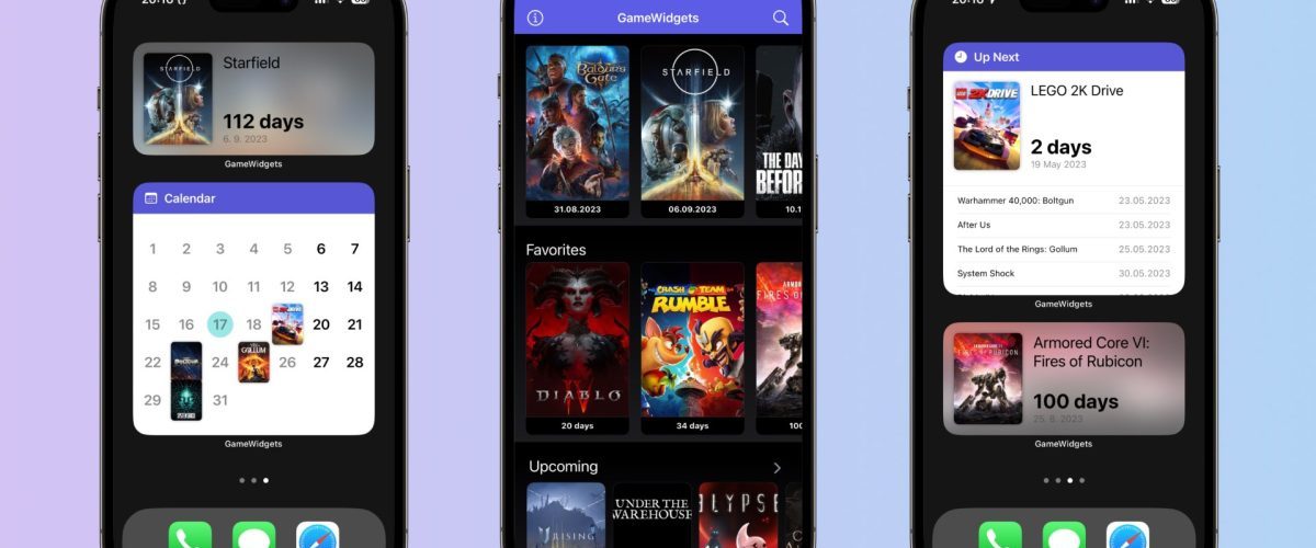 Game Widgets for iPhone makes it easy to discover and track your favorite releases