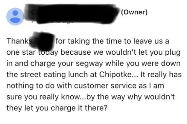 14 Screenshots Of Bad Customers Who Wrote Fake Online Reviews To Which The Owner Responded, “Actually, No, That’s Not The Truth Ellen”