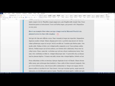 How To Turn Hyphenation On Or Off In Microsoft Word