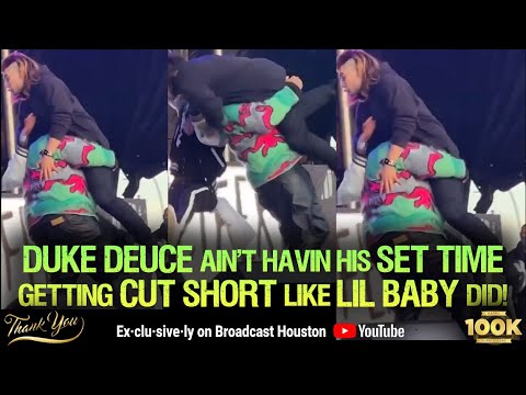 DUKE DEUCE WWE BODY SLAMMED SECURITY, REFUSED TO GET OFF STAGE @ Rolling Loud LA 2023