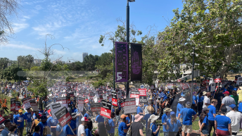 Thousands Join Writers’ Strike March & Rally In Los Angeles