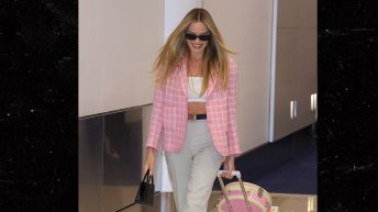 Margot Robbie Wearing Pink In Australia Ahead of ‘Barbie’ Movie Release