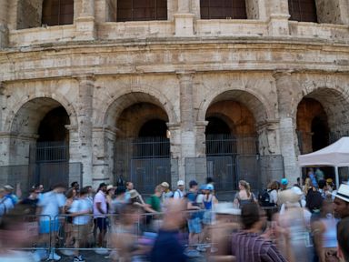 Italian police say the man filmed carving his name on the Colosseum is a tourist living in Britain