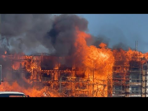 Fire breaks out at under construction apartment complex in southwest Las Vegas