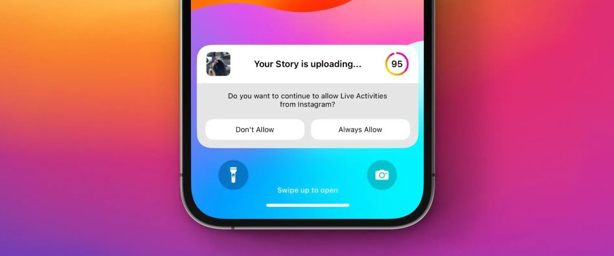 Instagram testing Live Activities in its iPhone app to show upload progress in background