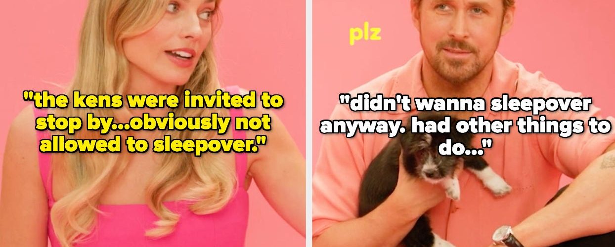 Margot Robbie Talked About Working With Emma Mackey On “Barbie,” Ryan Gosling Revealed What He’s Taken From Sets, And More While Playing With Puppies