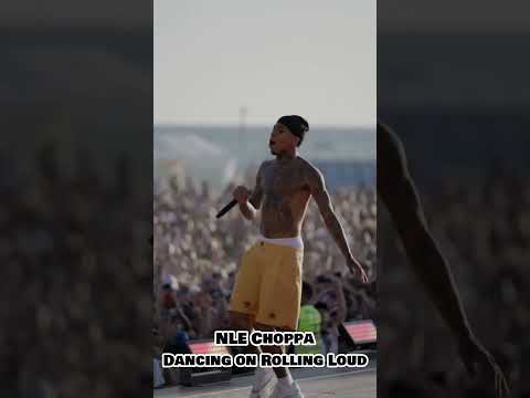 NLE Choppa dancing on Rolling Loud 2023